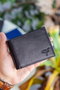 Zoozie Bags Cartera para Hombre de Piel Auténtica con Bloqueo RFID - Negro